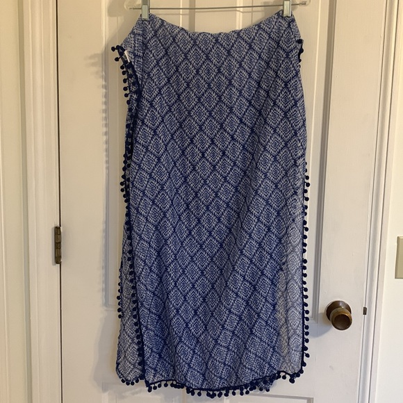 Target Patterned Pom Pom Scarf - Picture 3 of 3